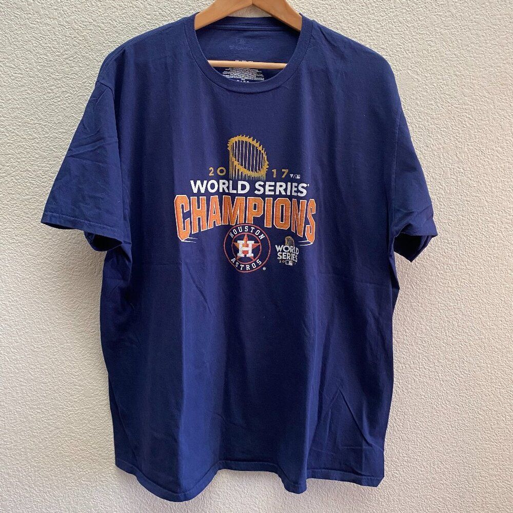 Houston Astros Baseball 2017 World Series Champions MLB T-Shirt 2XL Fanatics